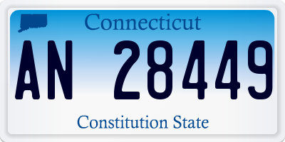 CT license plate AN28449