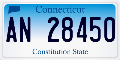 CT license plate AN28450