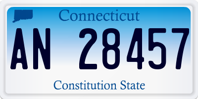 CT license plate AN28457