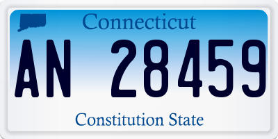 CT license plate AN28459