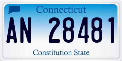 CT license plate AN28481