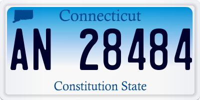 CT license plate AN28484