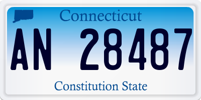 CT license plate AN28487