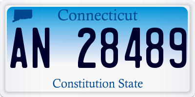 CT license plate AN28489