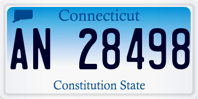 CT license plate AN28498