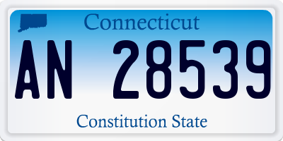 CT license plate AN28539