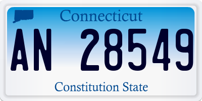 CT license plate AN28549