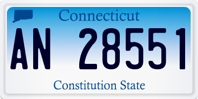 CT license plate AN28551