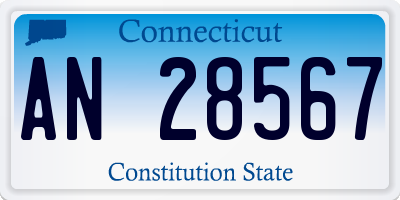 CT license plate AN28567