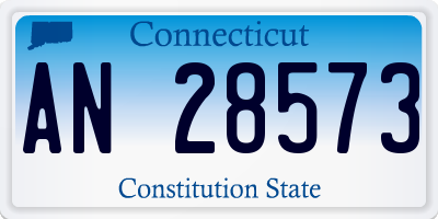 CT license plate AN28573