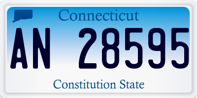 CT license plate AN28595