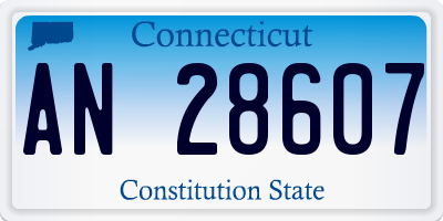 CT license plate AN28607