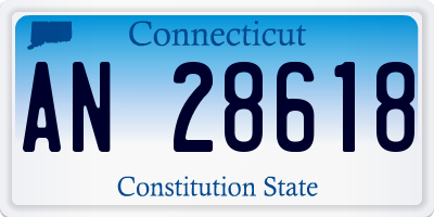 CT license plate AN28618