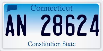 CT license plate AN28624