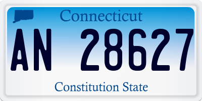 CT license plate AN28627