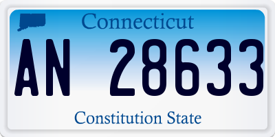 CT license plate AN28633
