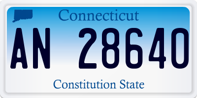 CT license plate AN28640