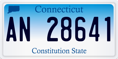 CT license plate AN28641
