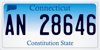 CT license plate AN28646