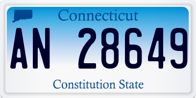 CT license plate AN28649