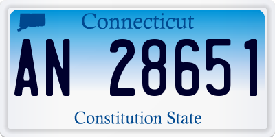 CT license plate AN28651