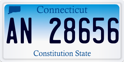 CT license plate AN28656