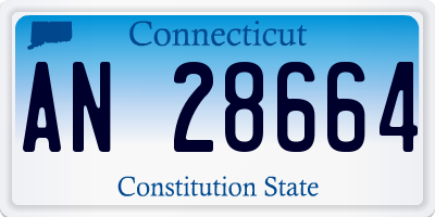 CT license plate AN28664