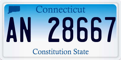CT license plate AN28667