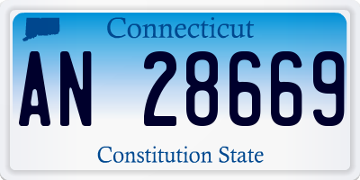 CT license plate AN28669