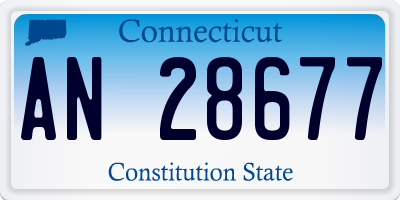 CT license plate AN28677