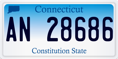 CT license plate AN28686