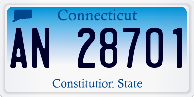 CT license plate AN28701