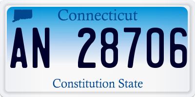 CT license plate AN28706