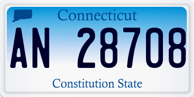 CT license plate AN28708