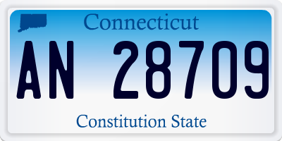 CT license plate AN28709