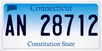 CT license plate AN28712