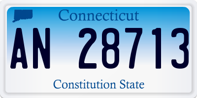 CT license plate AN28713