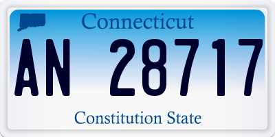 CT license plate AN28717