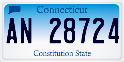 CT license plate AN28724