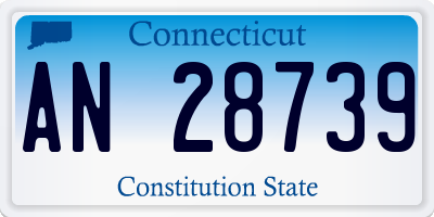 CT license plate AN28739
