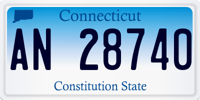CT license plate AN28740
