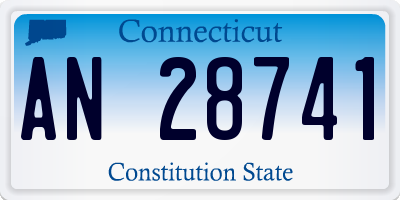 CT license plate AN28741