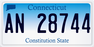 CT license plate AN28744