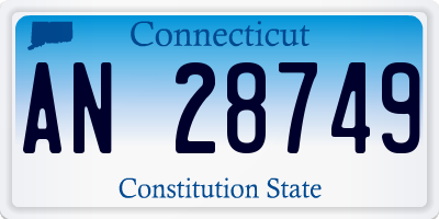 CT license plate AN28749