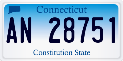 CT license plate AN28751