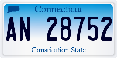 CT license plate AN28752