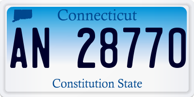 CT license plate AN28770
