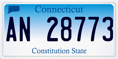 CT license plate AN28773