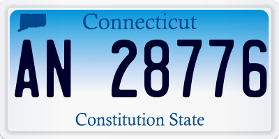 CT license plate AN28776