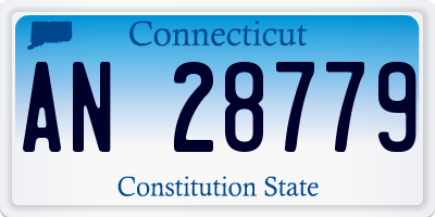 CT license plate AN28779